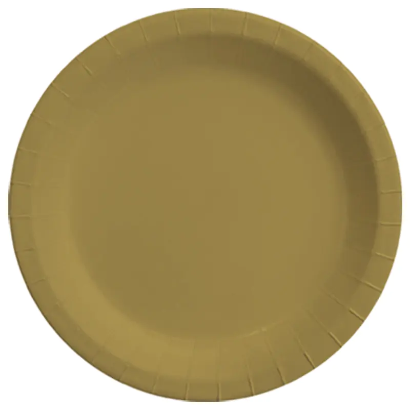 Gold Pastel Kağıt Tabak 8'li